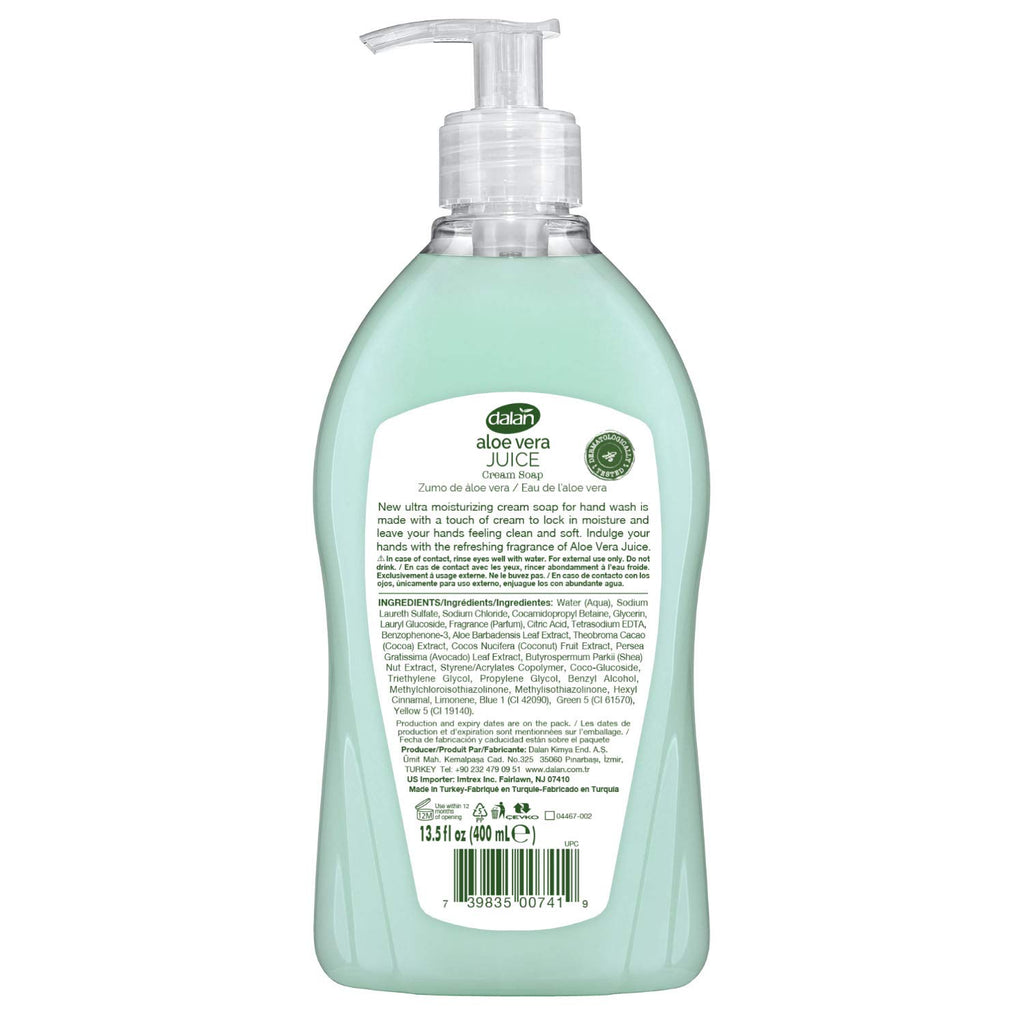 Dalan Aloe Vera Ultra-Moisturizing Cream Soap – Gentle hand soap