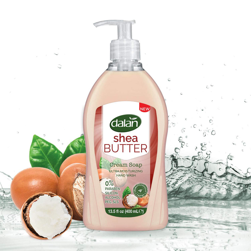 Dalan Shea Butter Cream Liquid Hand Soap 400mL – Hydrating hand soap with shea butter for soft, nourished skin.