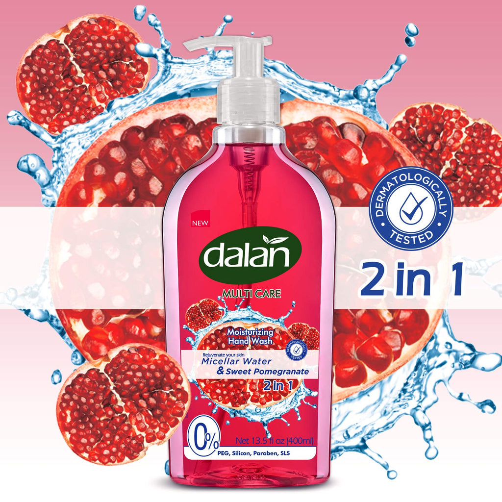 Dalan Sweet Pomegranate Liquid Hand Soap 400mL – Hydrating hand soap with pomegranate fragrance for soft, nourished skin.