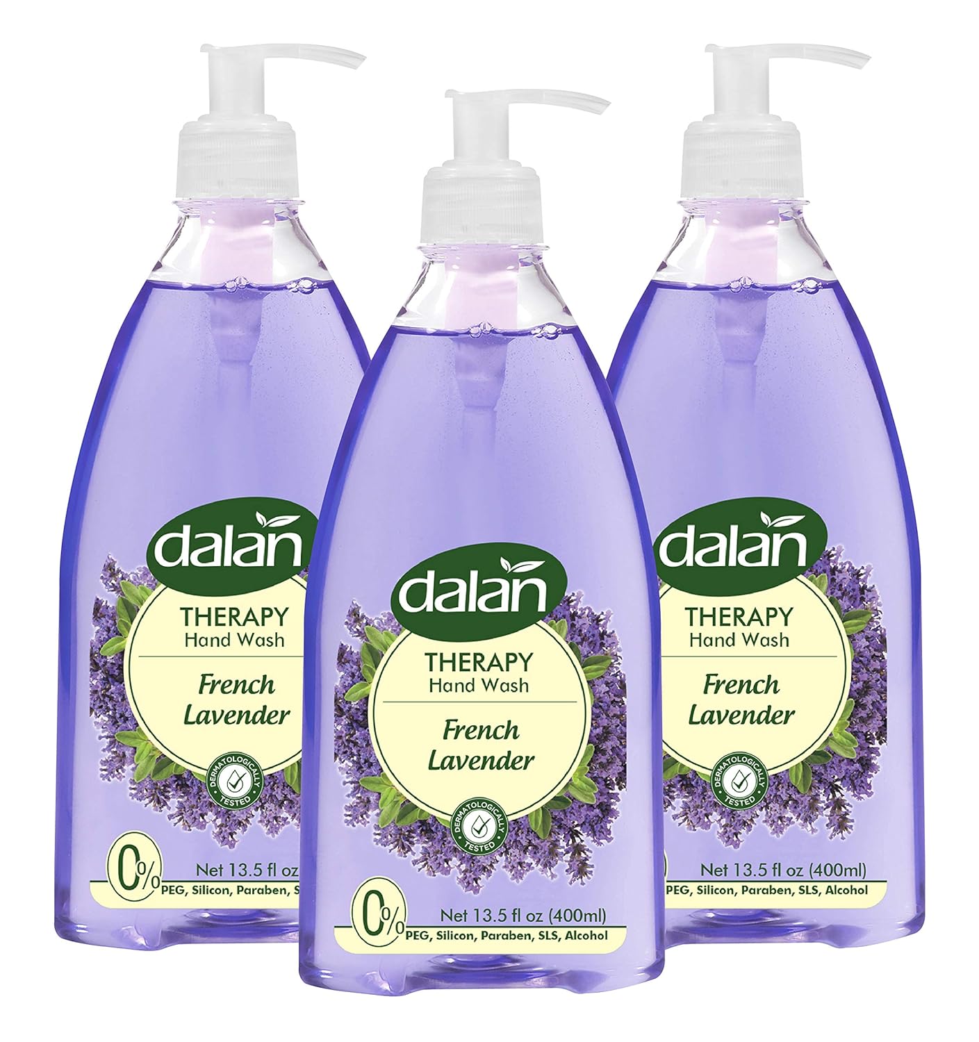 Dalan Therapy French Lavender Liquid Hand Soap 400mL – Moisturizing hand soap with French lavender for soft, hydrated skin and a calming scent.