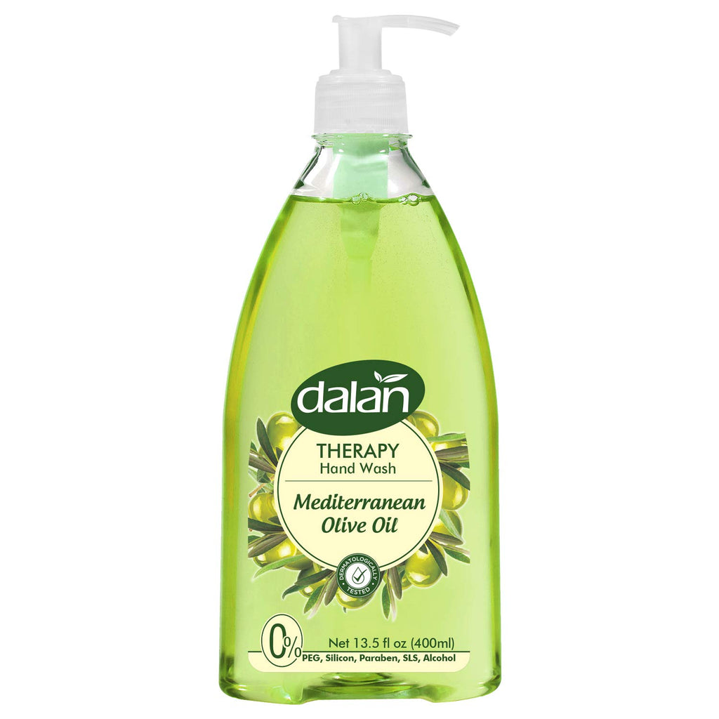 Dalan Therapy Mediterranean Olive Oil Liquid Hand Soap 400mL – Moisturizing hand soap with Mediterranean olive oil for soft, nourished skin.