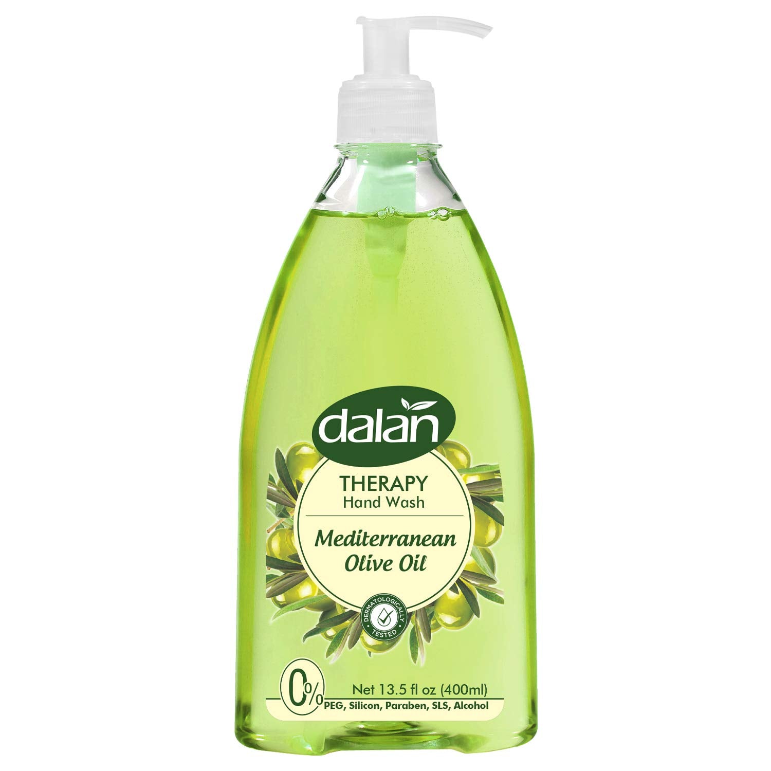 Dalan Therapy Mediterranean Olive Oil Liquid Hand Soap 400mL – Moisturizing hand soap with Mediterranean olive oil for soft, nourished skin.