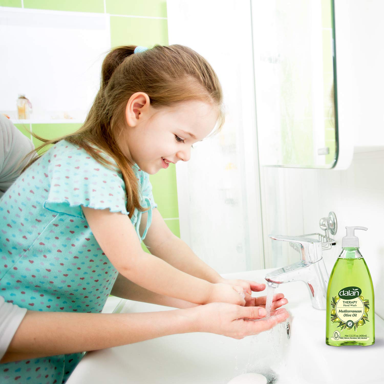 Dalan Therapy Mediterranean Olive Oil Liquid Hand Soap 400mL – Moisturizing hand soap with Mediterranean olive oil for soft, nourished skin.
