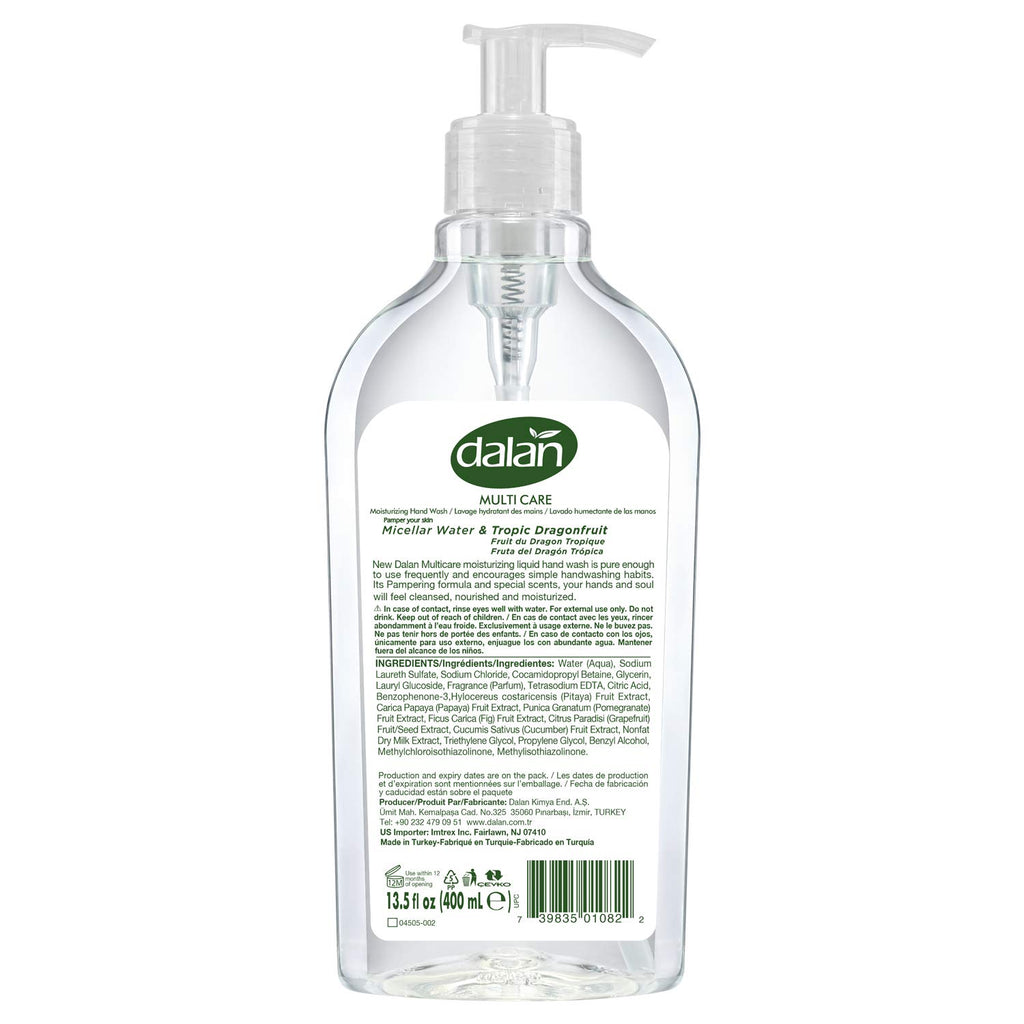 Dalan Tropic Dragonfruit Liquid Hand Soap 400mL – Hydrating hand soap with tropical dragonfruit fragrance for soft, refreshed skin.
