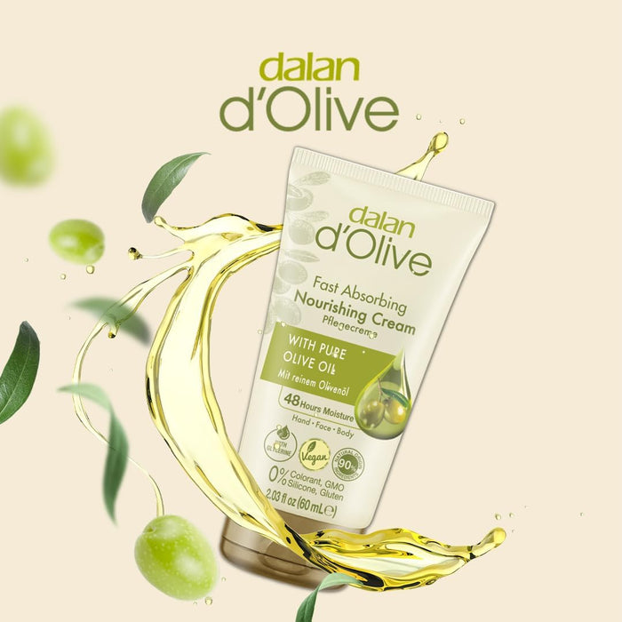 Dalan Vegan Face Cream 60mL – Lightweight, hydrating face cream with olive oil and glycerine for soft, nourished skin