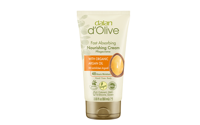 Dalan Vegan Face Cream 60mL – Lightweight, hydrating face cream with olive oil and glycerine for smooth, nourished skin.