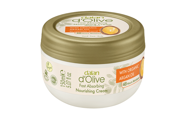 Dalan d'Olive Face Cream – Organic Argan & Olive Oil 150mL Tub