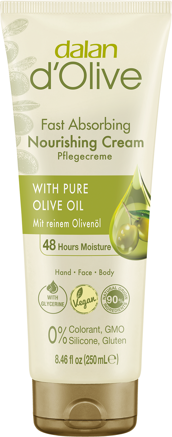 Dalan D’Olive Hand , Body & Face Cream 250mL Organic Olive Oil