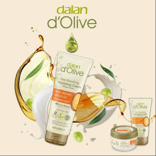 Dalan d’Olive Nourishing Hand & Body Cream – Olive & Organic Argan Oil 250 ml