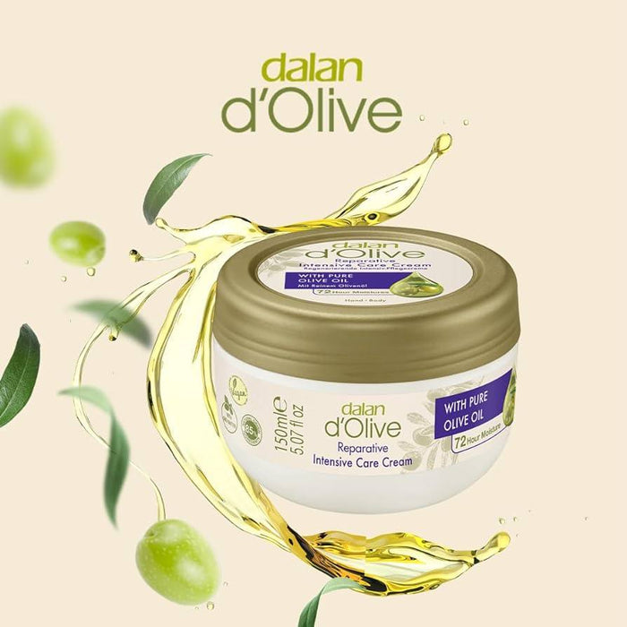 Dalan d’Olive Reparative Intensive Care Cream 150mL – Hydrating cream with olive oil and shea butter for deeply nourished, soft skin