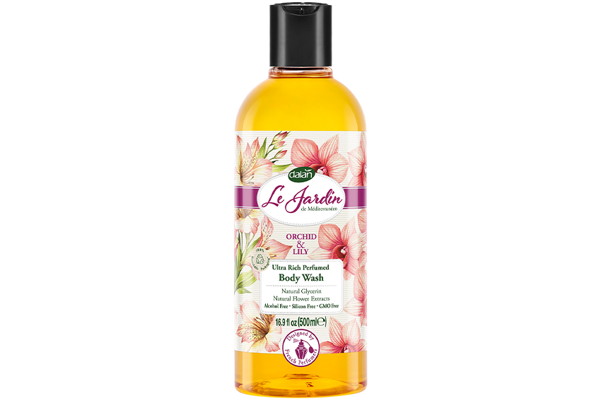 Le Jardin Orchid & Lily Body Wash 500mL – Floral body wash with orchid and lily fragrance for soft, nourished skin