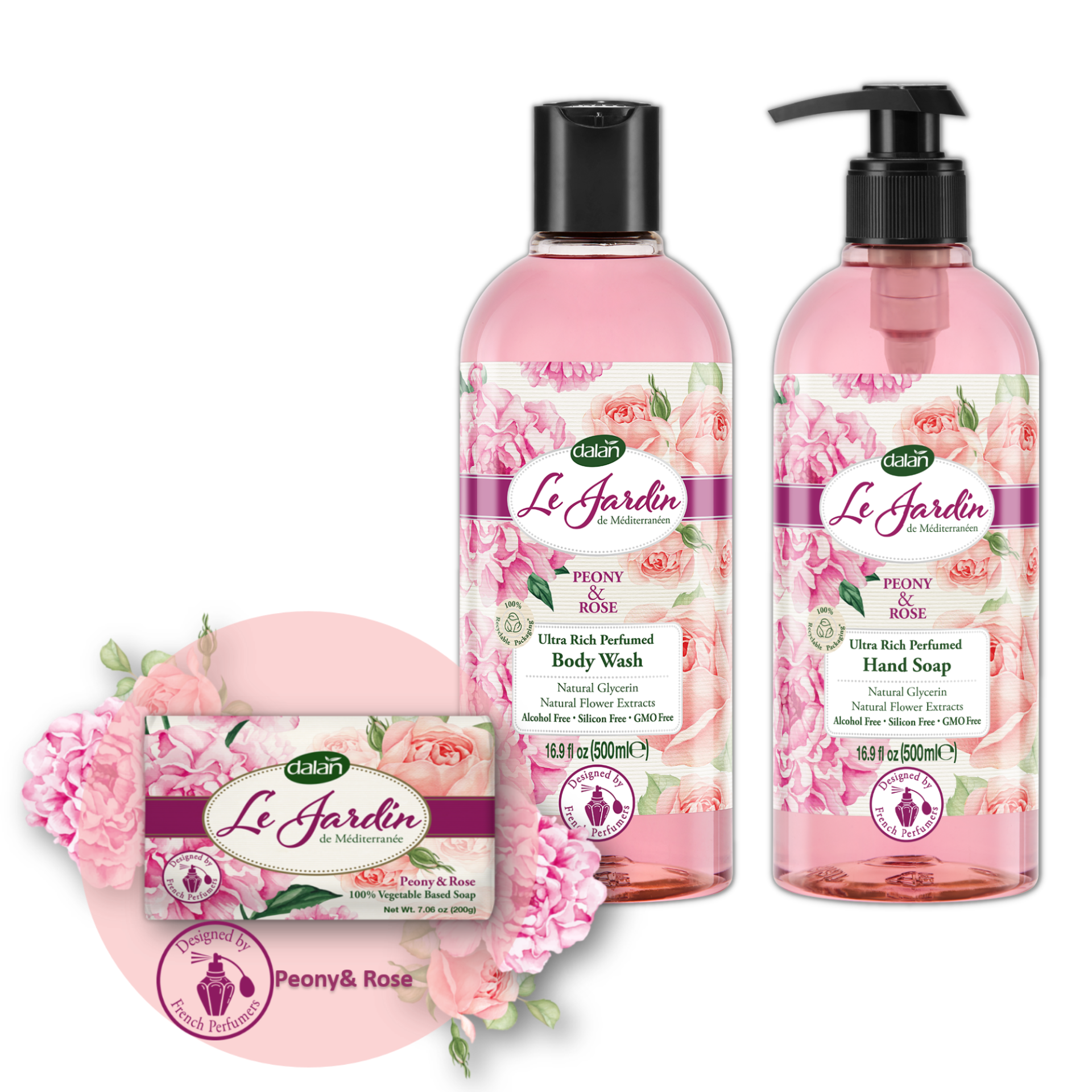 Le Jardin Liquid Soap 500mL – Natural flower extract hand wash 