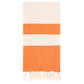 Premium Pure Cotton & Bamboo Turkish Bath & Beach Towel – Soft, hand-loomed orange towel 