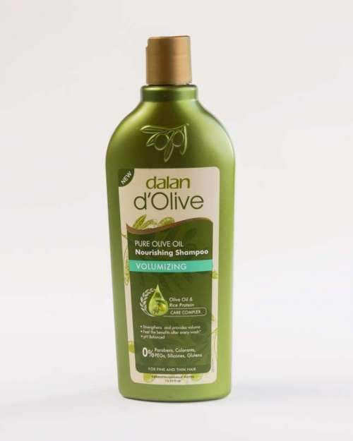 Dalan d’Olive Volumising Shampoo – Olive oil and rice protein shampoo for adding volume and strength to thin, lifeless hair.