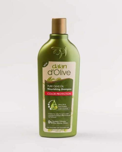 Dalan d’Olive Color Protection Shampoo – Olive oil and pearl protein shampoo for nourishing and protecting dyed hair, keeping color vibrant.