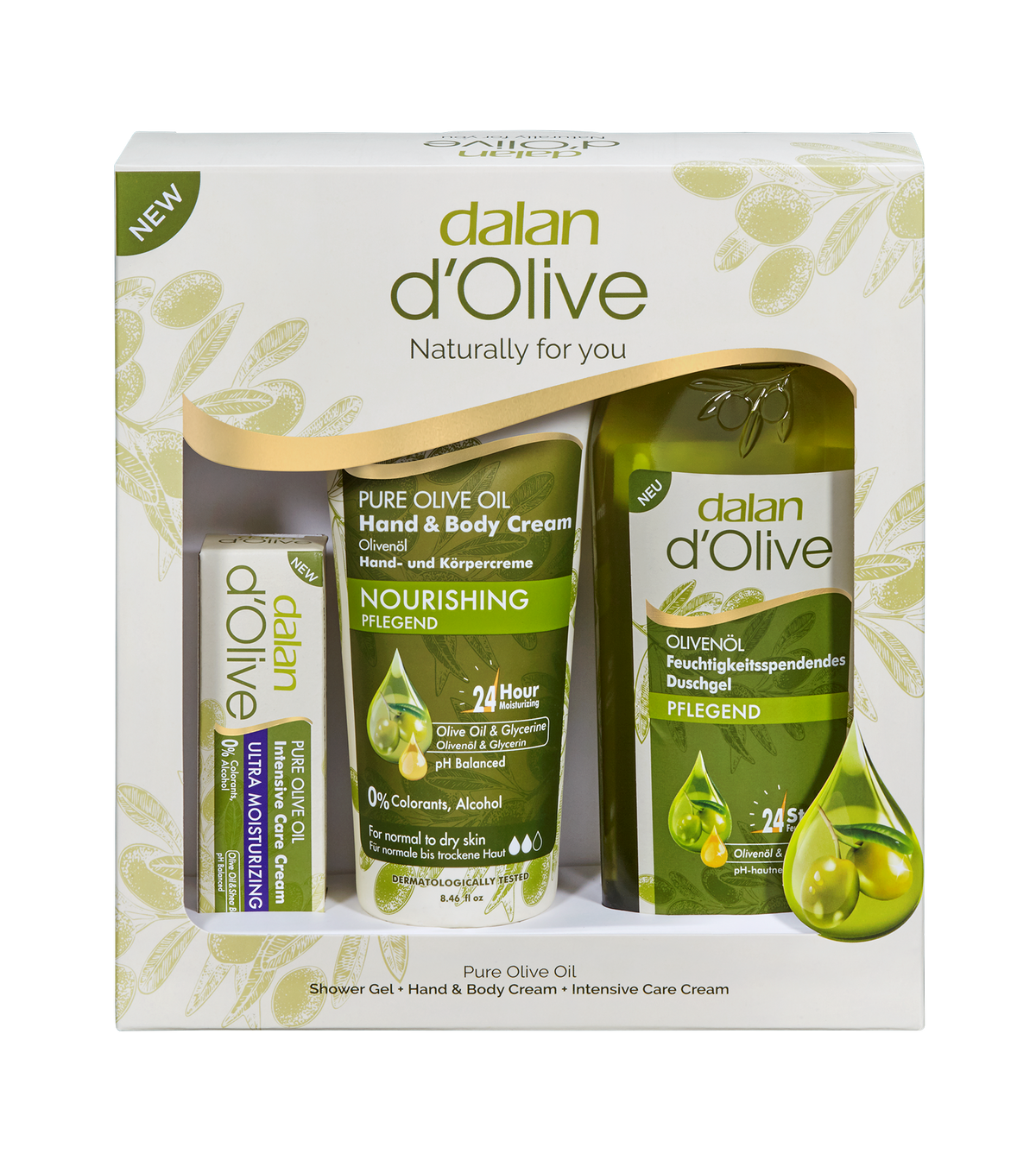 Dalan D'Olive Hand & Body Triple Moisturize Gift Pack (Intensive Care