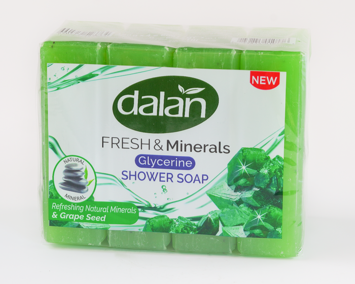 Dalan Fresh & Minerals Grape Seed & Natural Minerals Soap 150g – Gentle cleansing soap with grape seed oil and natural minerals for soft, nourished skin.
